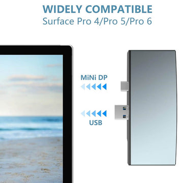 Microsoft® Surface Pro 6/5/4 Docking Station USB Hub USB 3.0 4K HDMI Hub Adapter, SD & TF/Micro SD Memory Card Reader, 4K@30Hz HDMI Port Converter (Upgraded Version) - Imported from UK